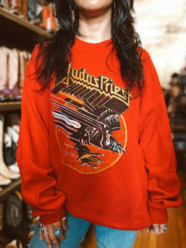Women's Sweatshirts with Bold Colors -Judas Priest Sweatshirt Sz XXL