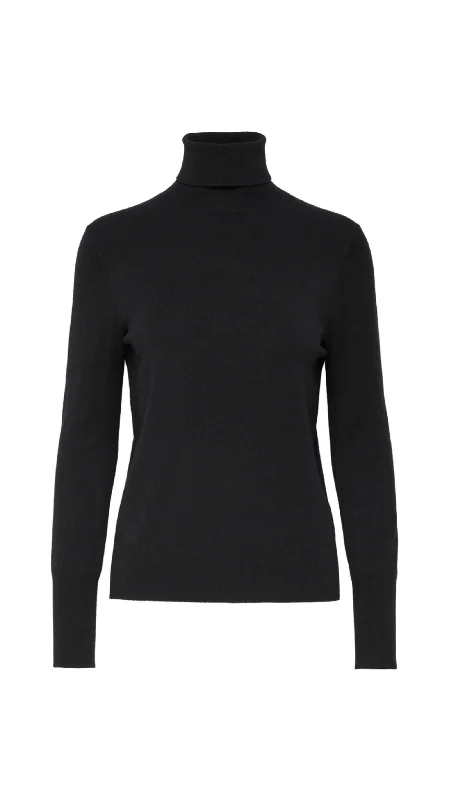 Women's Casual Fit Pullovers Sweater-Venice Black Knit