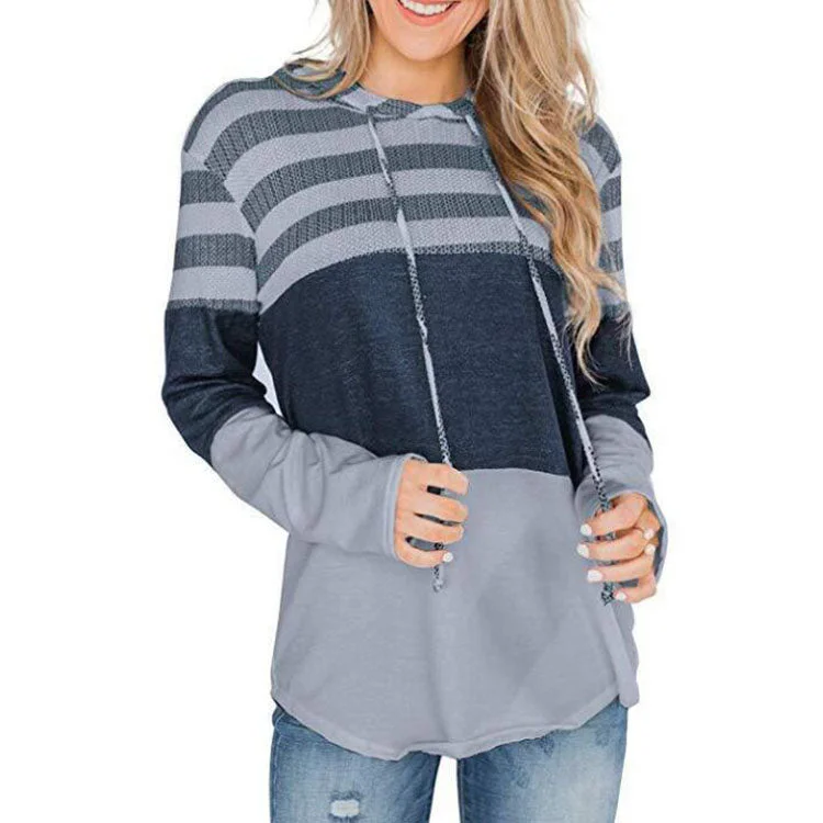 Women's Wool Knit Pullover Sweater with Puff Sleeves-Vintage Patchwork Women's Loose T-shirt Autumn Casual Long Sleeve Pullover Hooded T Shirts for Women Women's Wool Knit Pullover Sweater with Puff Sleeves-Vintage Patchwork Women's Loose T-shirt Autumn Casual Long Sleeve Pullover Hooded T Shirts for Women