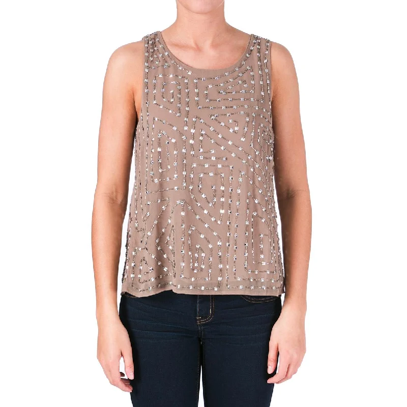 Women's Flowing Tank Tops for Easy Wear -W118 by Walter Baker Womens Olivia Chiffon Embellished Tank Top Women's Flowing Tank Tops for Easy Wear -W118 by Walter Baker Womens Olivia Chiffon Embellished Tank Top
