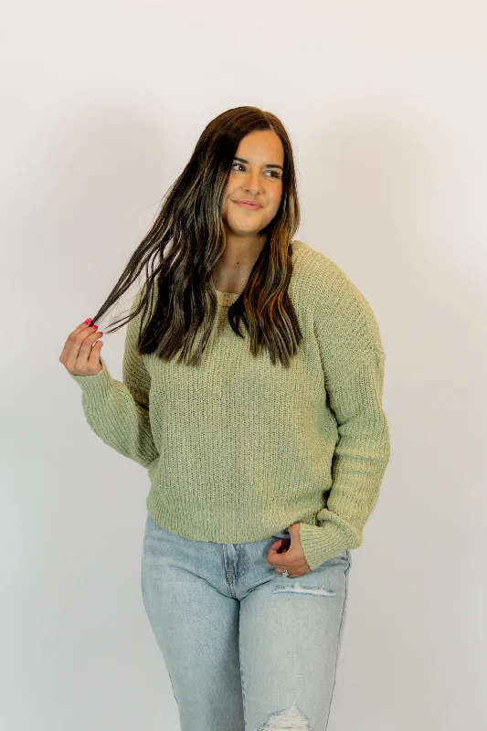 Women's Warm Cashmere Pullovers Sweater-Tiana Pullover Sweater | Pistachio