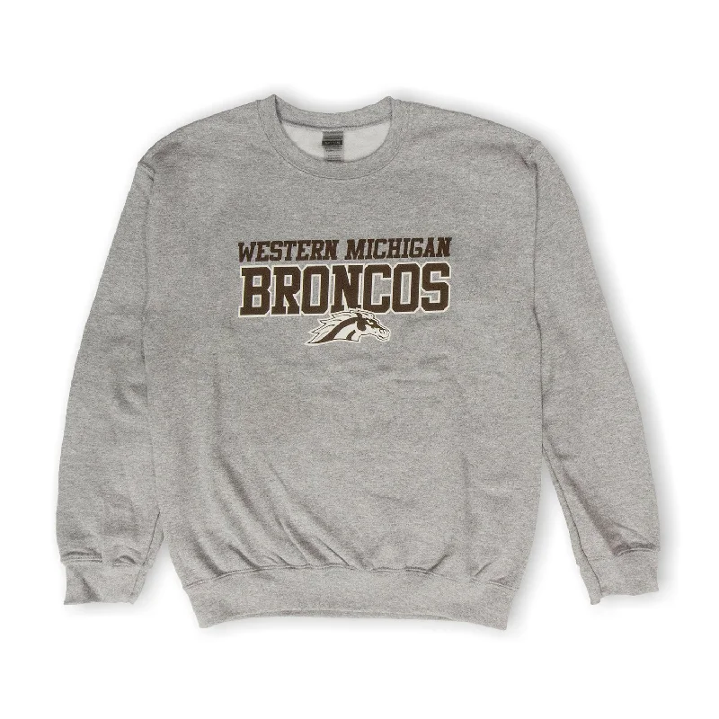 Women's Sweatshirts for Layering in Autumn -Western Michigan Broncos Crewneck