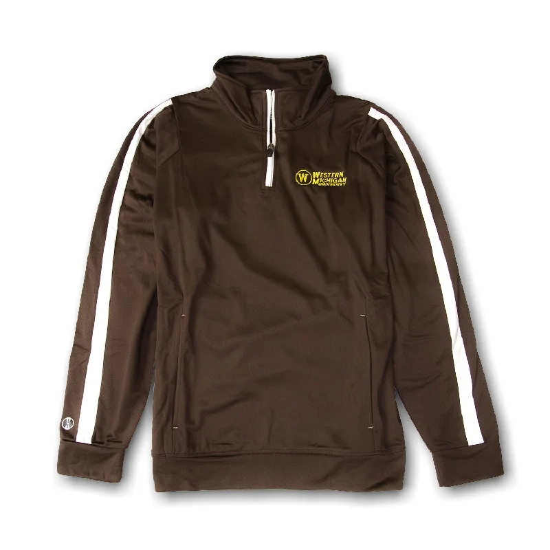 Women's Sweatshirts for Relaxed Weekend Wear -Western Michigan Stripe Quarter-Zip