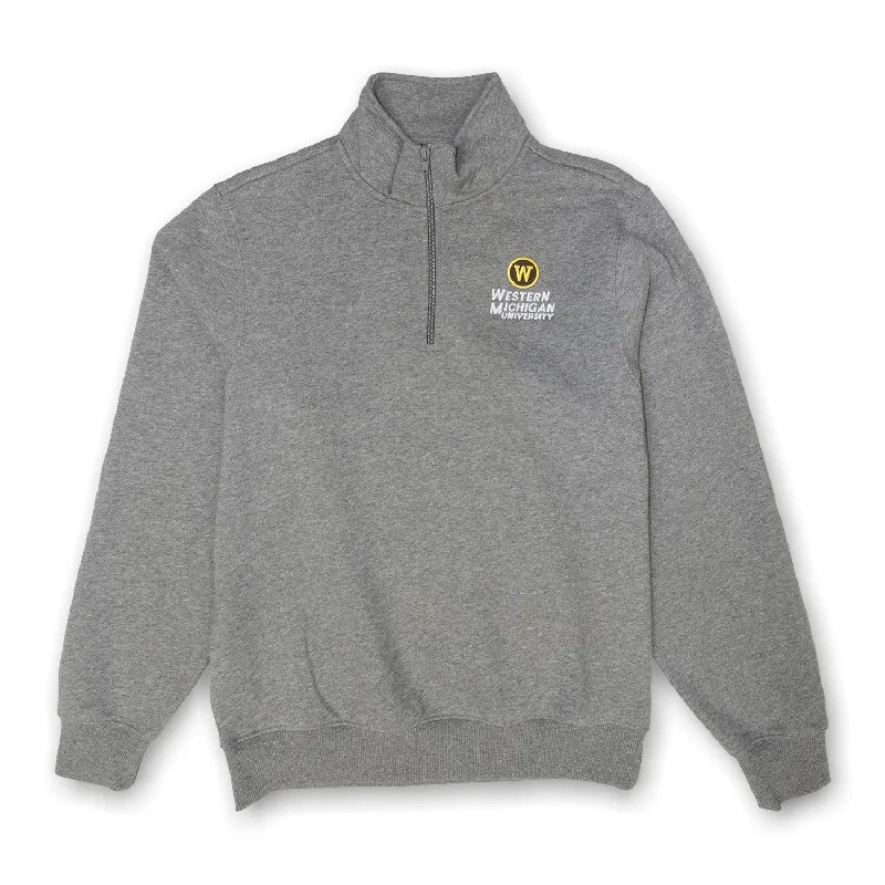 Women's Sweatshirts for Warming Up Before Exercise -Western Michigan University 1/4 Zip Pullover Sweatshirt