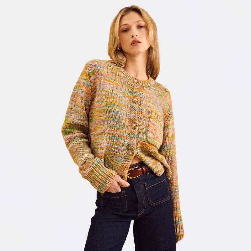 Knit Tops with High-Low Hem-Wilder Cardigan (Farmhouse Blooms)