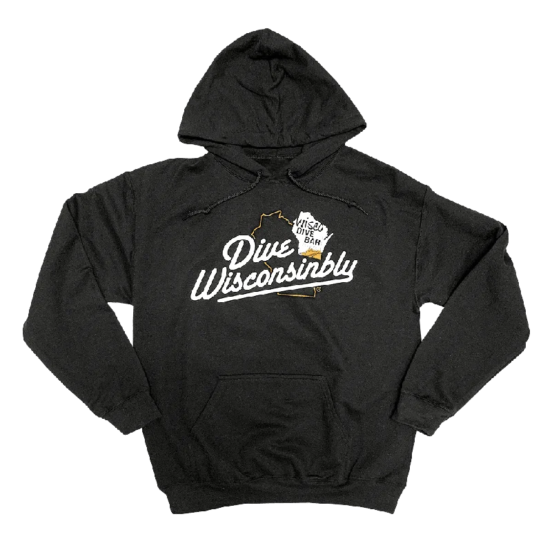 Women's Sweatshirts with Warm Thicker Fabric -"Wisco Dive Bar Reviews" Hoodie