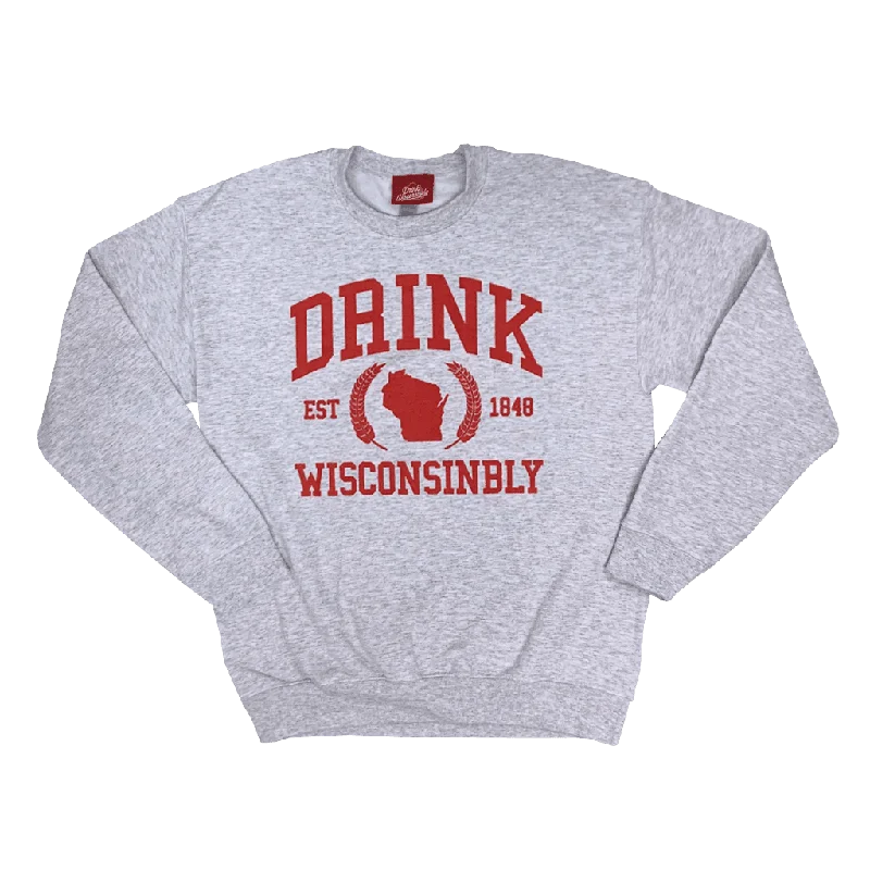 Women's Sweatshirts for Long Walks -"Collegiate" Crewneck