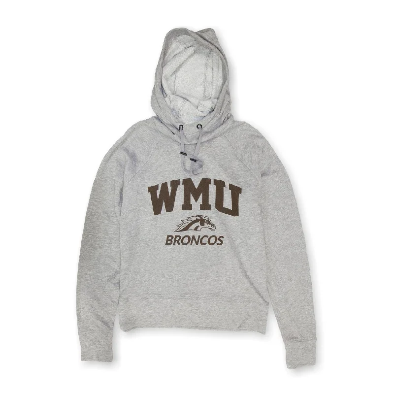 Women's Sweatshirts with Cozy Inner Fleece -Ladies' WMU Broncos Cowl-Neck Hoodie