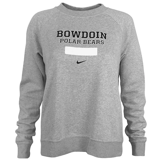 Women's Sweatshirts with Soft Texture -Women's Bowdoin Polar Bears Varsity Crew from Nike