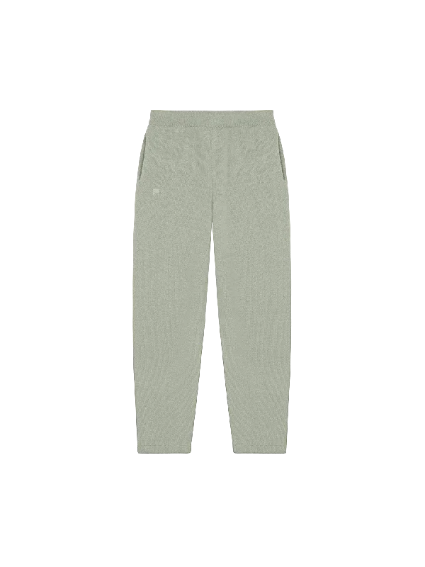Women's Knit Sweater with Turtleneck -Women's DNA Recycled Cashmere Tapered Track Pants—moss green Women's Knit Sweater with Turtleneck -Women's DNA Recycled Cashmere Tapered Track Pants—moss green