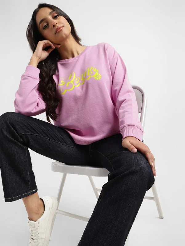 Women's Sweatshirts for Cold Mornings -Women's Graphic Print Crew Neck Sweatshirt
