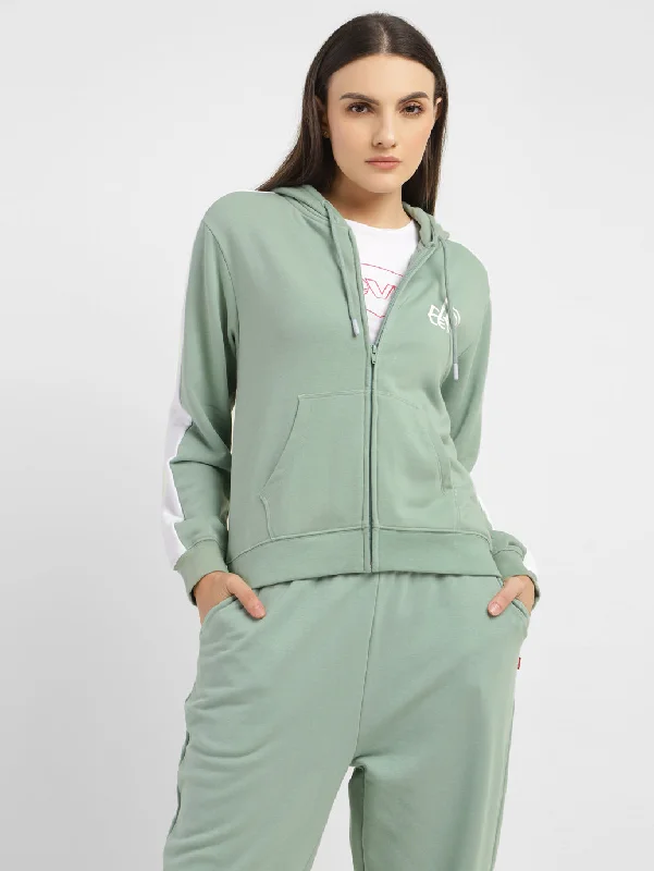 Women's Sweatshirts for a Sleek Look -Women's Colorblock Hooded Sweatshirt