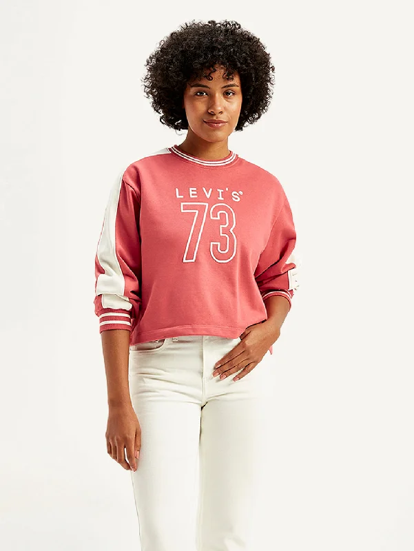 Women's Sweatshirts with Cute Animal Prints -Women's Typographic Print Regular Fit Sweatshirt