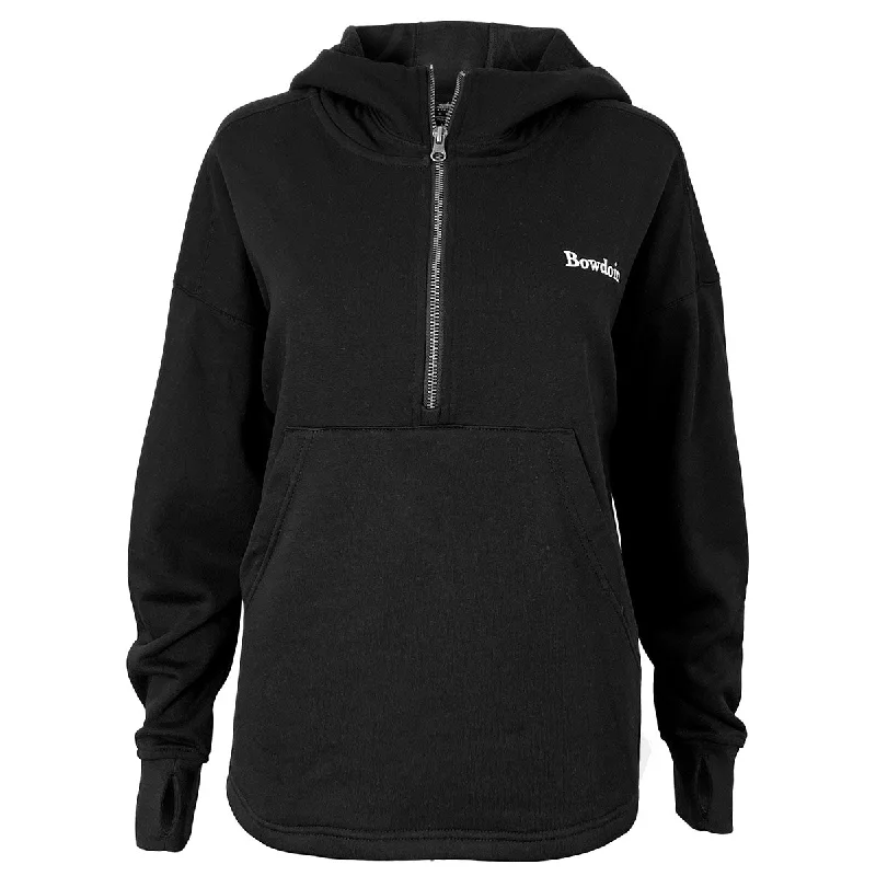 Women's Sweatshirts with Long Sleeves for Winter -Women's Willow Scallop Hem Hoodie with Charles River