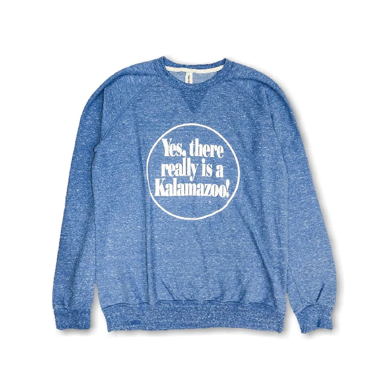 Women's Sweatshirts with Bold Neckline -Yes There Really Is A Kalamazoo! Crewneck