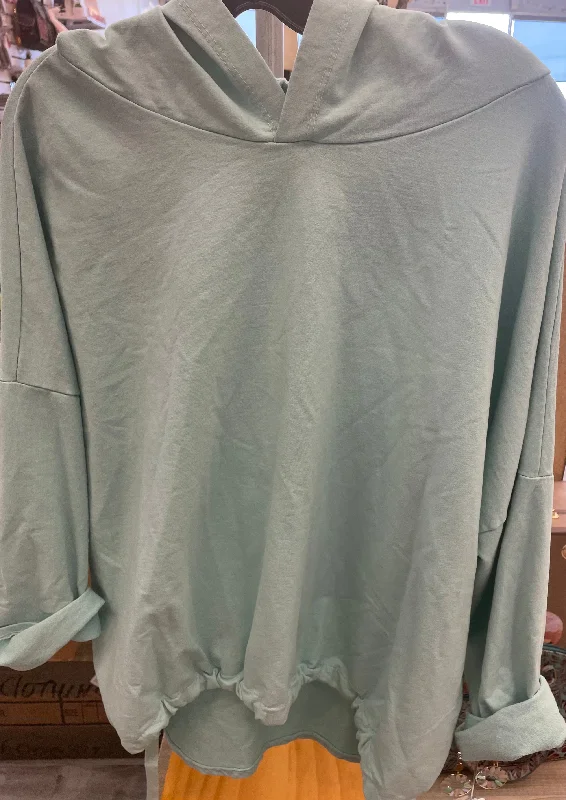 Women's Sweatshirts with Fitted Waist -Yolly Front Drawstring Hoodie