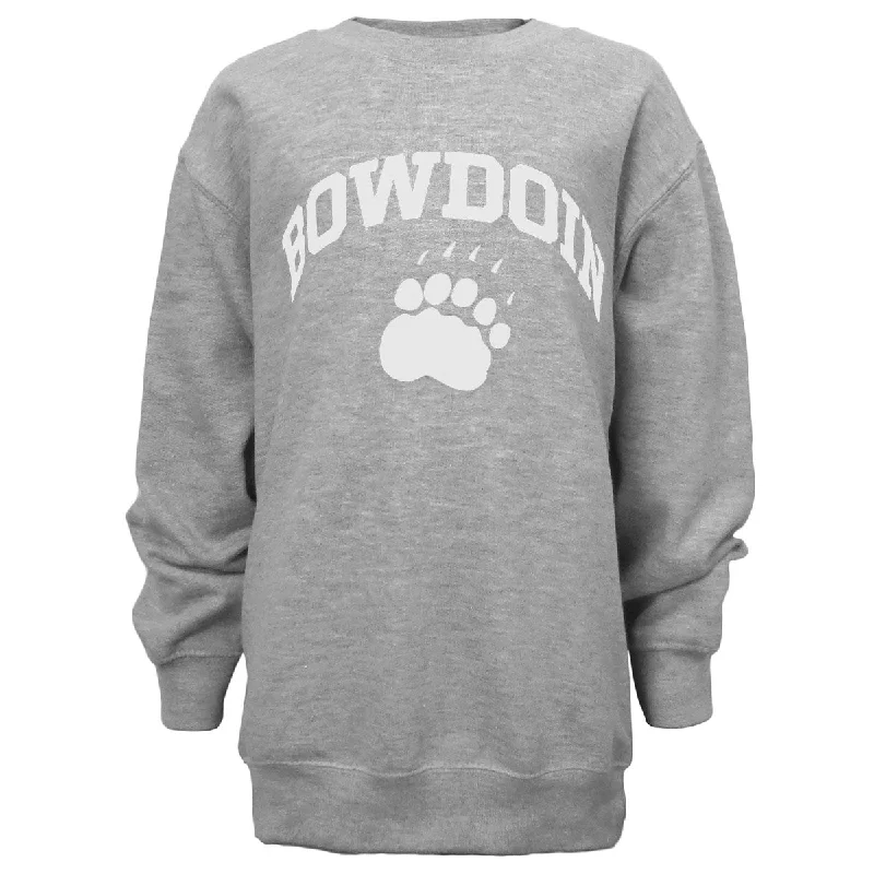 Women's Sweatshirts with Bold Lettering -Youth Crew with White Bowdoin & Paw from MV Sport