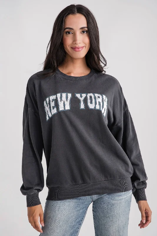 Women's Sweatshirts for Relaxed Fit -Z Supply NYC Sunday Sweatshirt