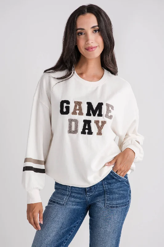 Women's Sweatshirts with Vintage Design -Z Supply Oversized Game Day Sweatshirt