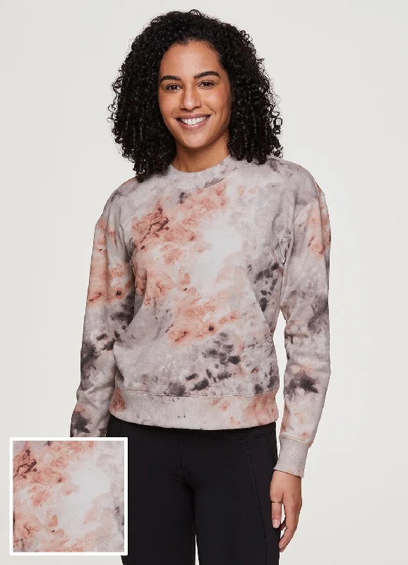 Women's Sweatshirts for Cold Mornings -Zen Tie Dye Relaxed Sweatshirt