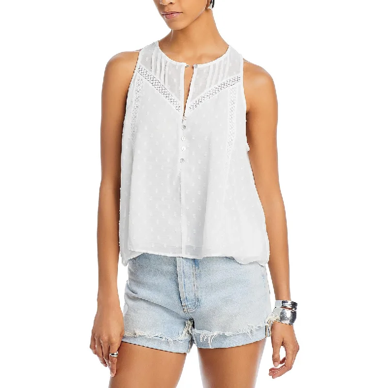 Women's Cami Tanks for Hot Summer Days -Aqua Womens Sleeveless Sheer Tank Top