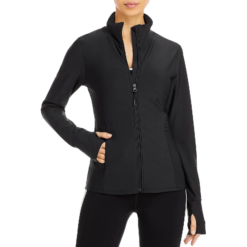 Women's Jackets for Every Day Use-Aqua Womens Zip Up Fitness Athletic Jacket