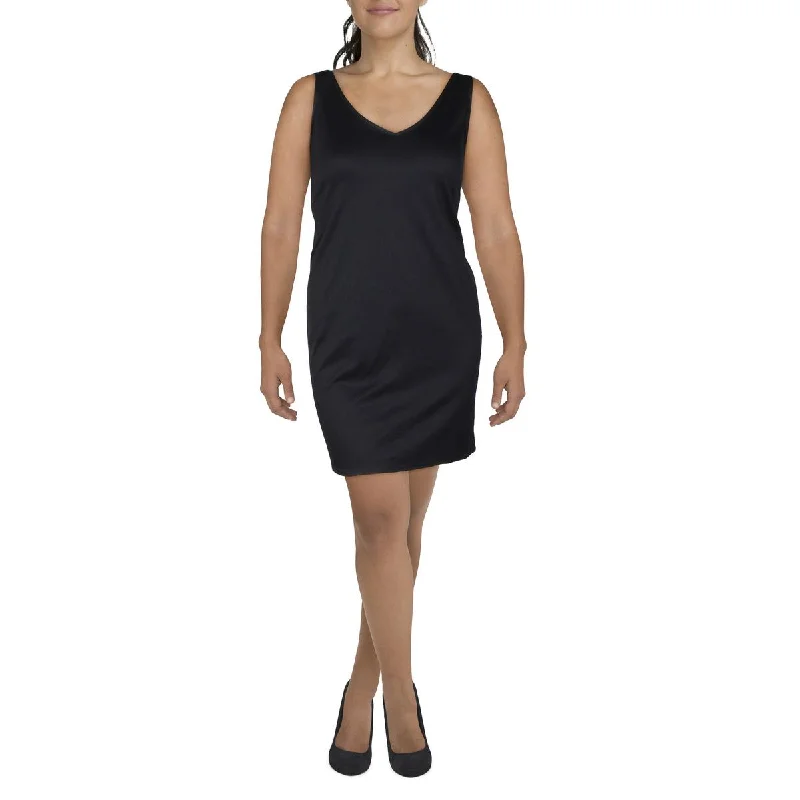 Silk Black Slip Dress for Evening -Women's Satin Slip Dress with Side Slit -B&A by Betsy and Adam Womens Sleeveless Mini Slip Dress Silk Black Slip Dress for Evening -Women's Satin Slip Dress with Side Slit -B&A by Betsy and Adam Womens Sleeveless Mini Slip Dress