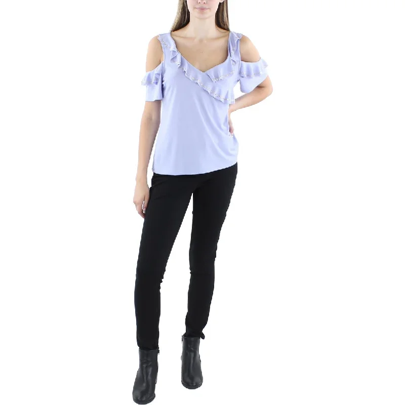 Women's Cashmere Blouses -Belldini Womens Embellished  Blouse