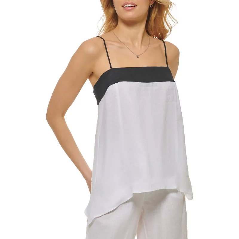 Women's Pullover with Knit and Wool Blend -DKNY Pure Womens Asymmetric Tank Pullover Top Women's Pullover with Knit and Wool Blend -DKNY Pure Womens Asymmetric Tank Pullover Top