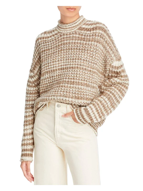 Women's Cozy Wool Blend Knit Pullovers Sweater for Comfort-Echo Womens Chunky Roll Neck Pullover Sweater