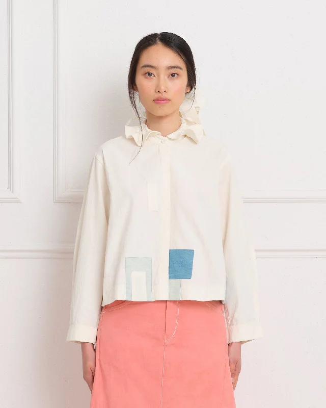Women's Crop Tops and Blouses -Ella Blouse - Ecru Loved