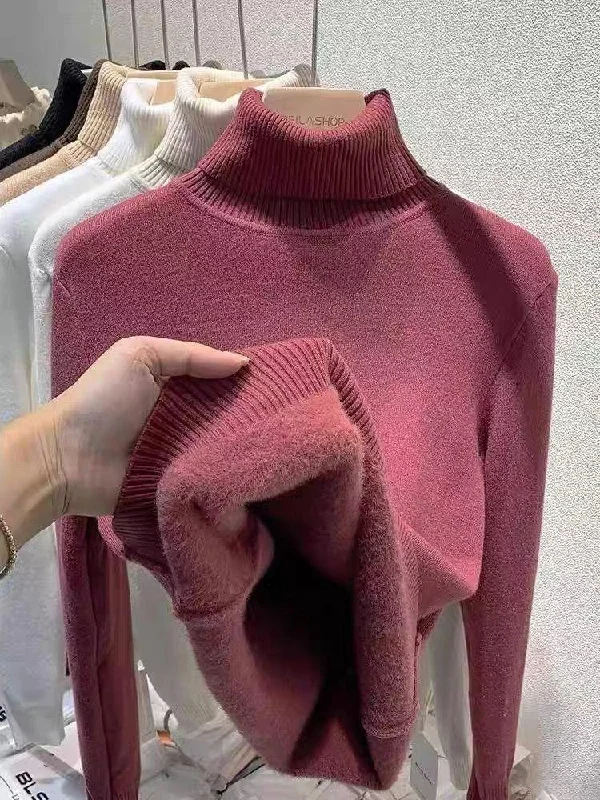 Women's Pullovers Sweater with Ribbed Edges-Esther Statement Pullover
