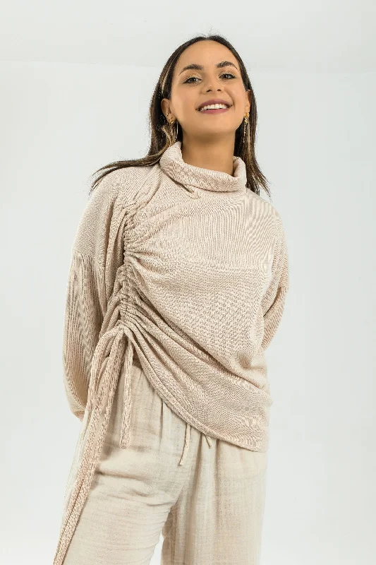 Women's Striped Pullovers Sweater-Free Flow Comfort Pullover - U-Modest