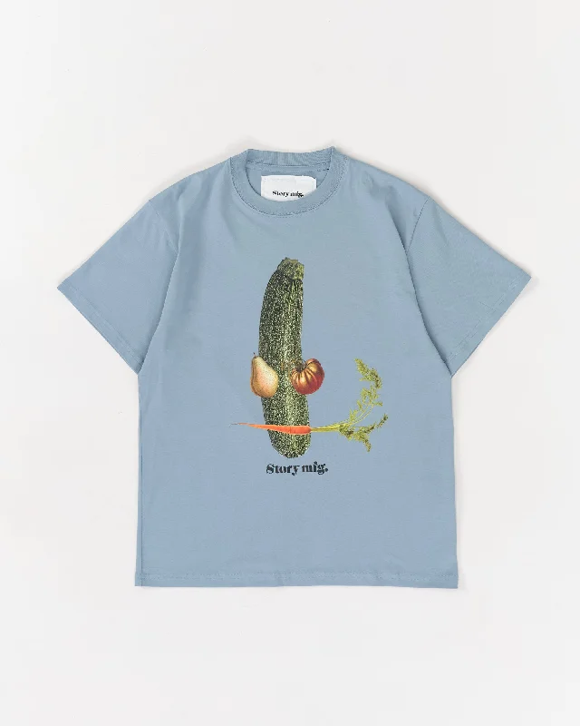 Women's Soft Short Sleeve T-shirt with Relaxed Fit -Grateful Tee SS - Blue Oscar