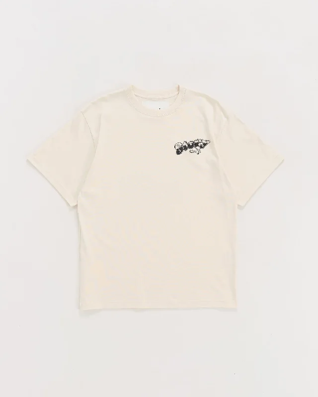 Simple Women's Short Sleeve T-shirt for Daily Style -Grateful Tee SS - Ecru Compost