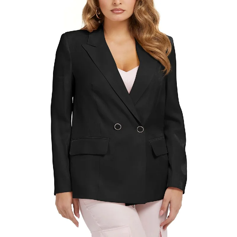 Women's Comfy Office Blazers -Guess Womens Adriana Solid  One-Button Blazer