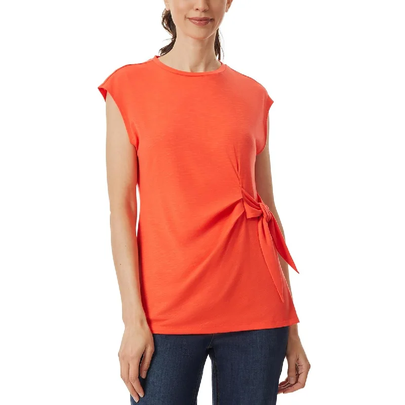 Women's Pullover with Chunky Knit Pattern -Jones New York Womens Slub Side-Tie Pullover Top Women's Pullover with Chunky Knit Pattern -Jones New York Womens Slub Side-Tie Pullover Top