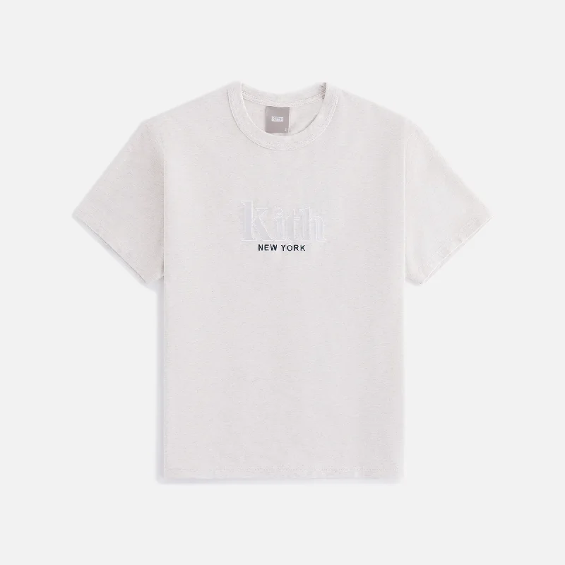 Women's Casual Short Sleeve T-shirt for Vacation -Kith Women Mott New York Tee II - Sandy Heather Women's Casual Short Sleeve T-shirt for Vacation -Kith Women Mott New York Tee II - Sandy Heather