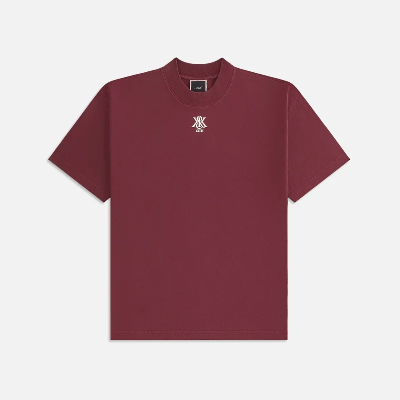 Women's Long Sleeve to Short Sleeve T-shirt Combo -Kith Women Mock Neck Crest Vintage Tee - Magma Women's Long Sleeve to Short Sleeve T-shirt Combo -Kith Women Mock Neck Crest Vintage Tee - Magma
