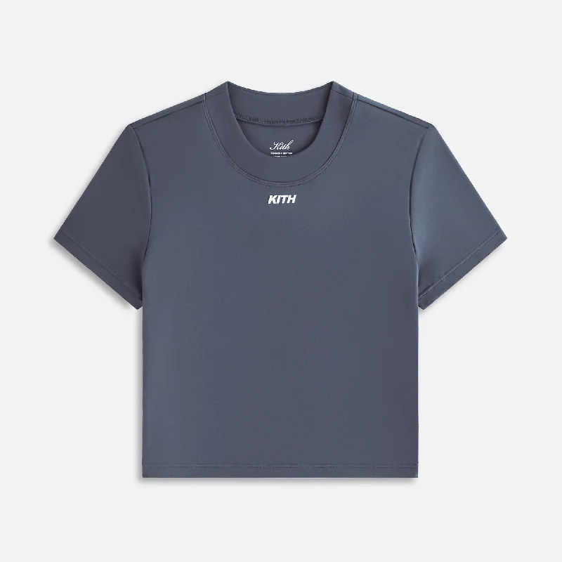 Women's V-neck Short Sleeve T-shirt -Kith Women Mulberry II Active Tee - Torpedo
