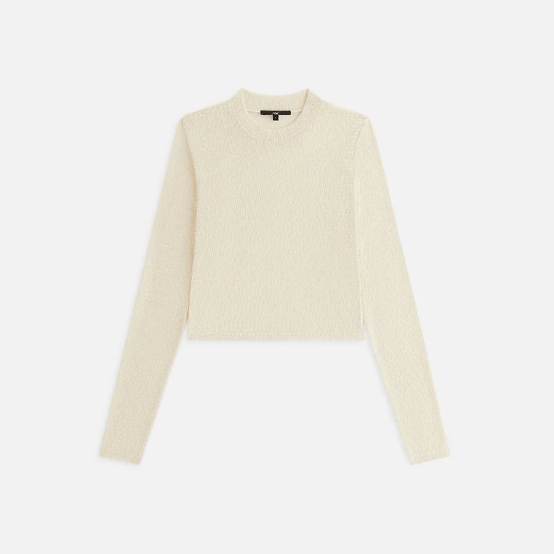 Women's Best Long Sleeve T-shirt for Comfort -Kith Women Mulberry Monogram Mesh Long Sleeve Tee - Muslin Women's Best Long Sleeve T-shirt for Comfort -Kith Women Mulberry Monogram Mesh Long Sleeve Tee - Muslin