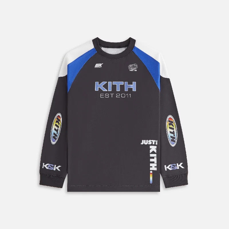Women's Long Sleeve T-shirt for Layering Under Coats -Kith Women Ridley Panelled Tech Long Sleeve Tee - Black Women's Long Sleeve T-shirt for Layering Under Coats -Kith Women Ridley Panelled Tech Long Sleeve Tee - Black