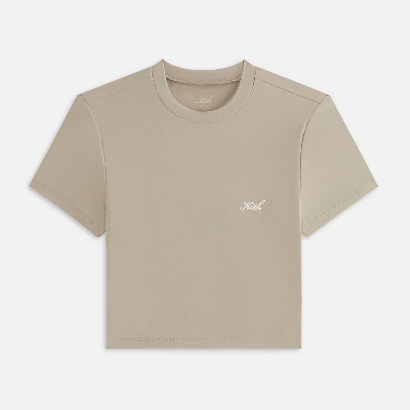 Women's Cool and Comfy Short Sleeve T-shirt -Kith Women Mulberry III Modal Tee - Wren