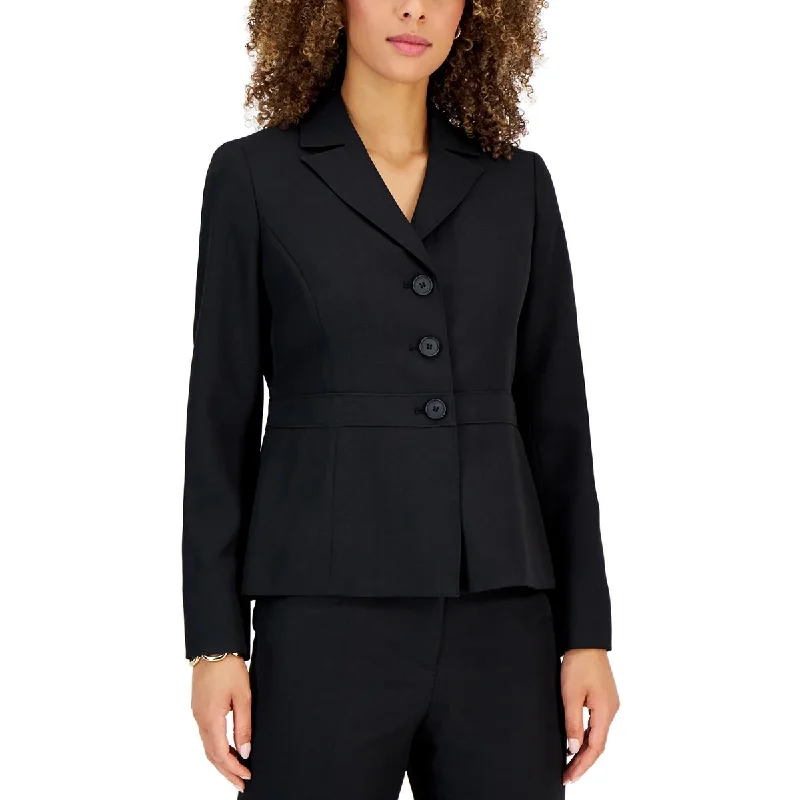 Women's Ruffled Tweed Blazers -Le Suit Womens Notch Collar Business Two-Button Blazer Women's Ruffled Tweed Blazers -Le Suit Womens Notch Collar Business Two-Button Blazer