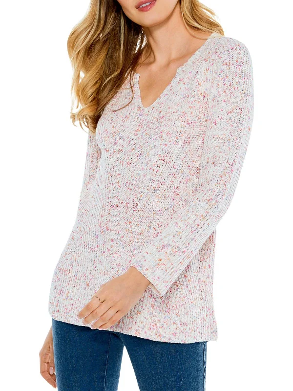 Women's Soft Knit Pullovers Sweater-Prism Stitch Womens Knit Long Sleeves Pullover Sweater