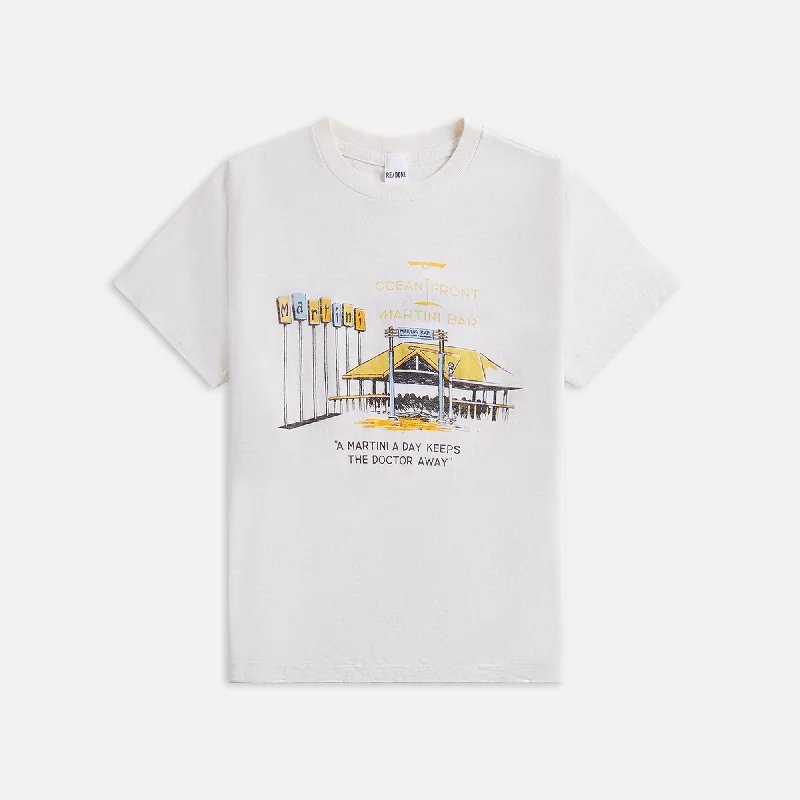 Women's Solid Short Sleeve T-shirt -ReDone Classic Tee - Martini Bar