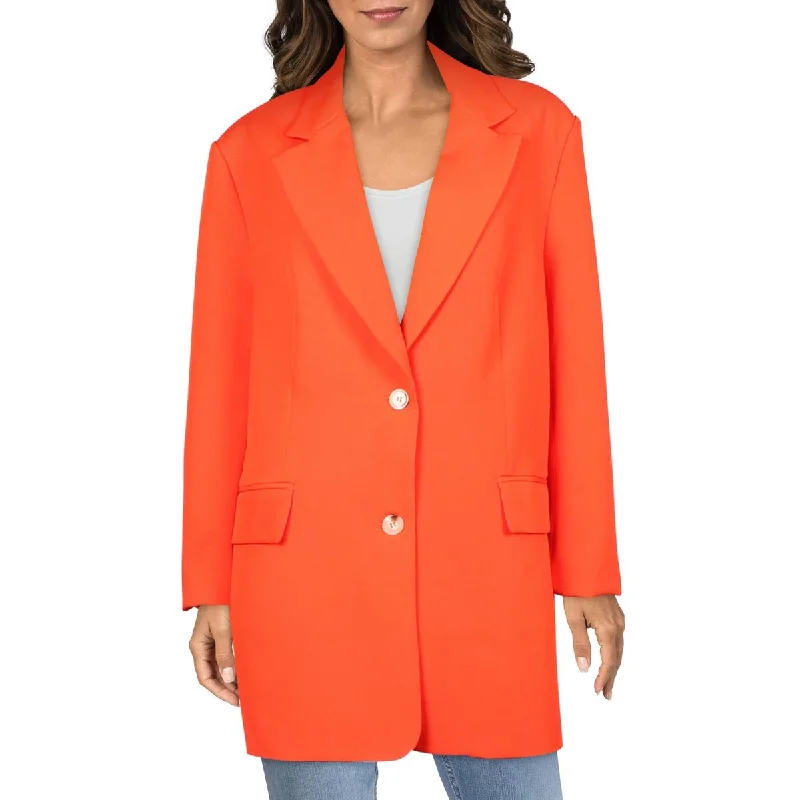 Women's Blazers with Patchwork Details -Walter Baker Womens Kira Stretch Oversize Two-Button Blazer Women's Blazers with Patchwork Details -Walter Baker Womens Kira Stretch Oversize Two-Button Blazer