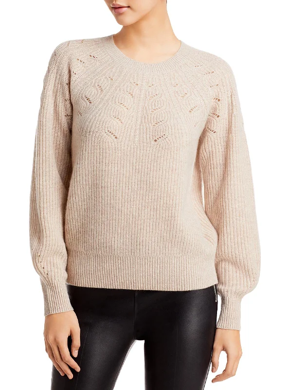 Women's Cozy Wool Blend Knit Pullover Sweater-Womens Cashmere Cable Knit Pullover Sweater