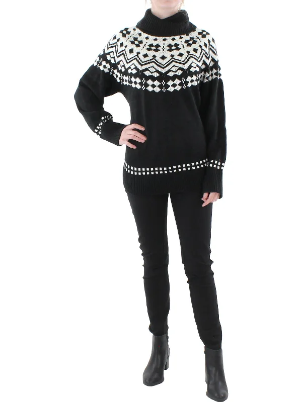 Women's Pullovers Sweater for Layering-Womens Turtleneck Cozy Pullover Sweater