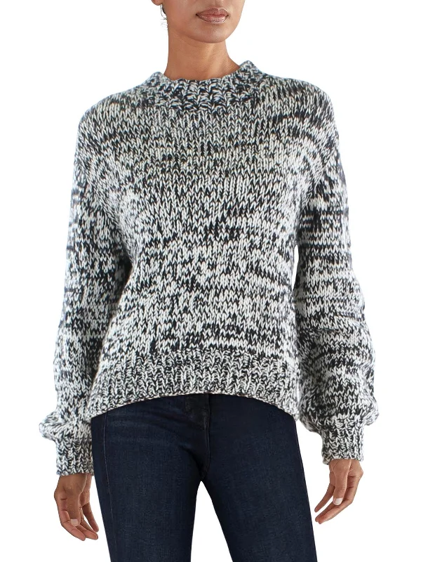 Women's Cashmere Knit Pullover Sweater with Cozy Fit-Womens Wool Knit Pullover Sweater